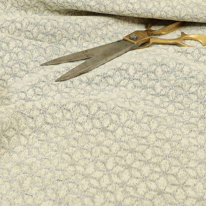 Waterperry Collection Beige Silver Colour Small Leaf Floral Pattern Soft Chenille Upholstery Fabric JO-591 - Made To Measure Curtains