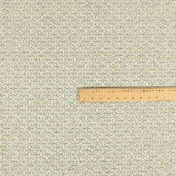 Waterperry Collection Beige Silver Colour Small Leaf Floral Pattern Soft Chenille Upholstery Fabric JO-591 - Roman Blinds