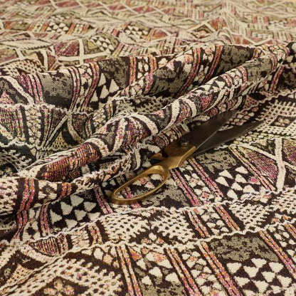 Madagascar Traditional Pattern Geometric Multicolour Interior Fabrics JO-599