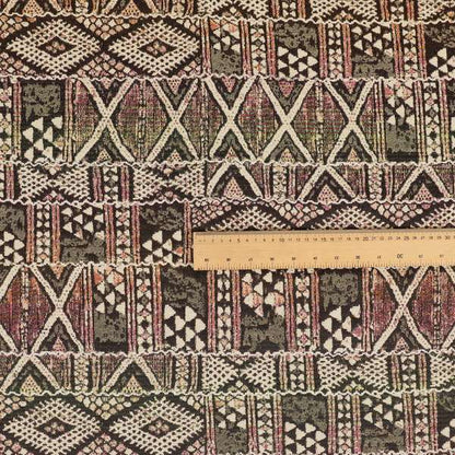 Madagascar Traditional Pattern Geometric Multicolour Interior Fabrics JO-599