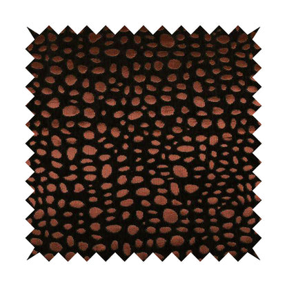 Vegas Brown Bronze Shine Effect Leopard Spots Pattern Soft Chenille Upholstery Fabric JO-60 - Made To Measure Curtains