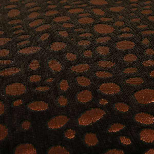 Vegas Brown Bronze Shine Effect Leopard Spots Pattern Soft Chenille Upholstery Fabric JO-60 - Handmade Cushions