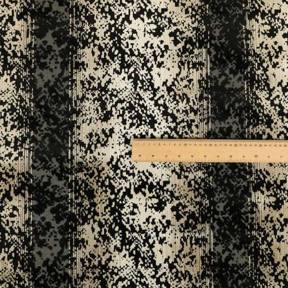 Ziani Designer Abstract Pattern Velvet Soft Pattern In Black Colour JO-600 - Roman Blinds