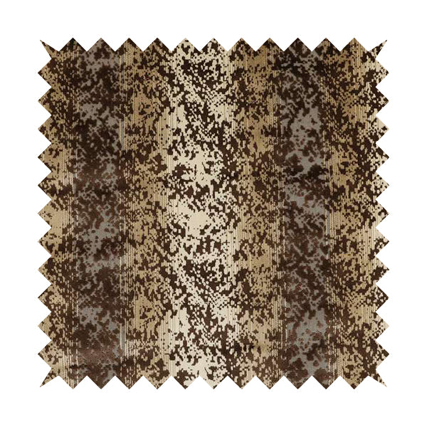 Ziani Designer Abstract Pattern Velvet Soft Pattern In Brown Colour JO-601 - Roman Blinds