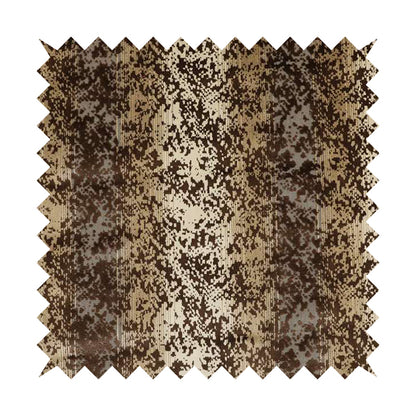 Ziani Designer Abstract Pattern Velvet Soft Pattern In Brown Colour JO-601 - Roman Blinds