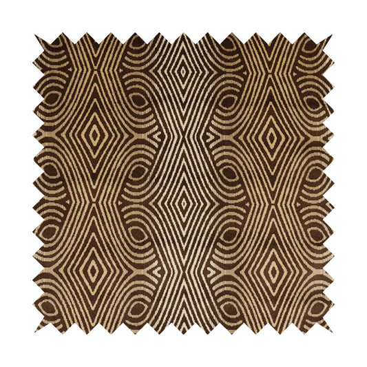Ziani Designer Pattern Velvet Soft Pattern In Brown Colour JO-603
