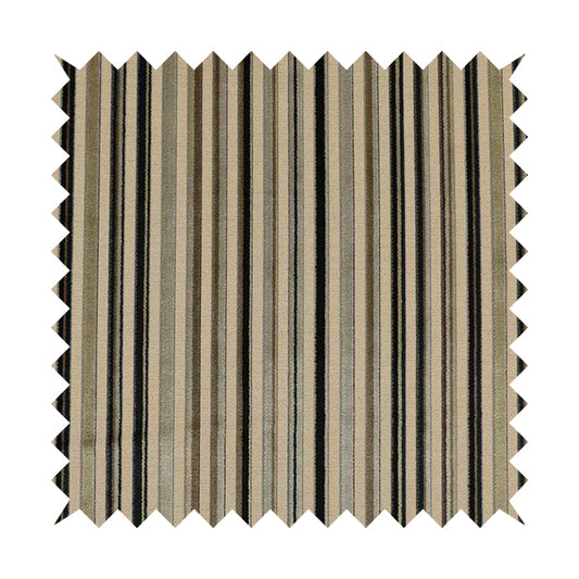 Ziani Modern Striped Pattern Velvet Grey Black Colour JO-614