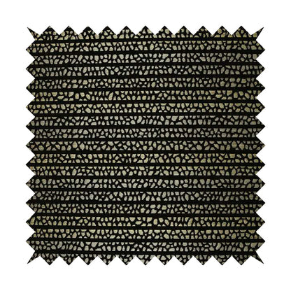 Hollywood Black and Gold Shine Effect Geometric Small Motif Pattern Soft Chenille Upholstery Fabric JO-62 - Roman Blinds