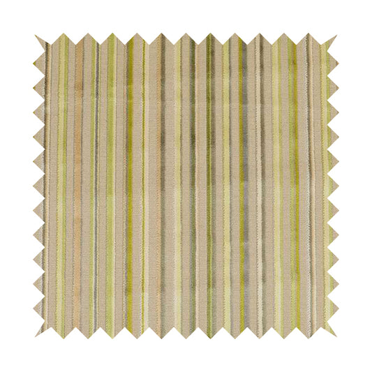 Ziani Modern Striped Pattern Velvet Green Colour JO-625