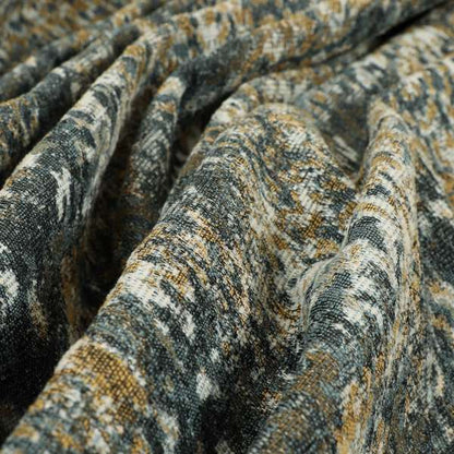 Abstract Camouflage Pattern Blue Colour Chenille Upholstery Fabric JO-629 - Made To Measure Curtains