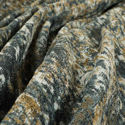 Abstract Camouflage Pattern Blue Colour Chenille Upholstery Fabric JO-629