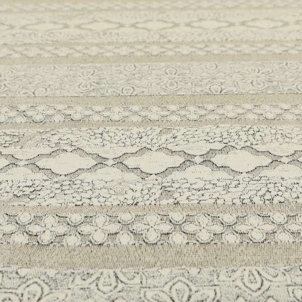 Waterperry Collection Beige Silver Colour Abstract Modern Pattern Soft Chenille Upholstery Fabric JO-631 - Roman Blinds