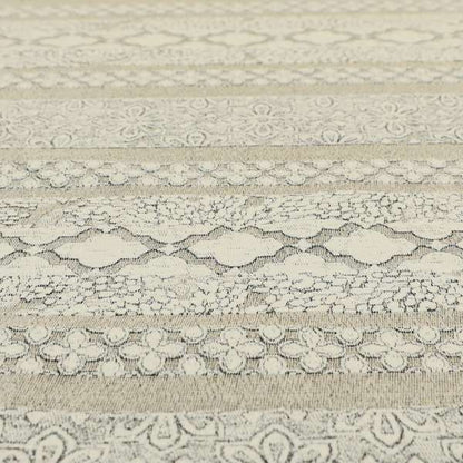 Waterperry Collection Beige Silver Colour Abstract Modern Pattern Soft Chenille Upholstery Fabric JO-631 - Roman Blinds