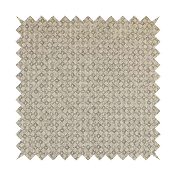 Atmosfera Quality Woven Small Geometric Pattern Grey Brown Colour Fabric JO-632