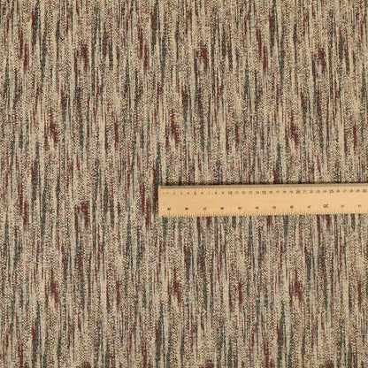 Ornare Theme Inspired Abstract Pattern Soft Woven Jacquard Red Green Colour Interior Fabric JO-637 - Roman Blinds