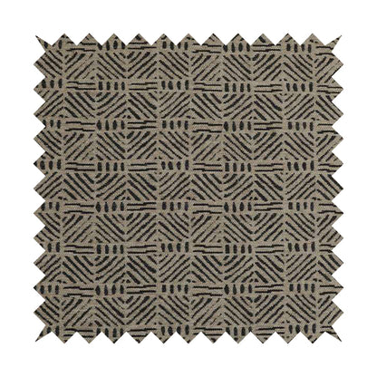 Marlow Woven Designer Geometric Pattern In Brown Colour Upholstery Fabric JO-644