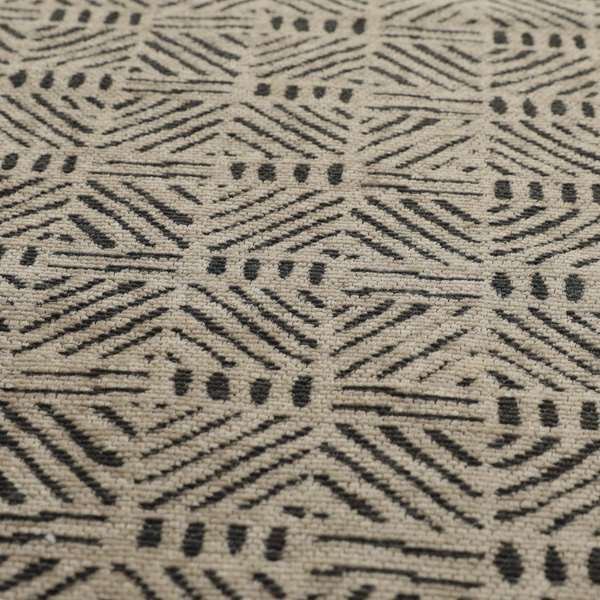 Marlow Woven Designer Geometric Pattern In Brown Colour Upholstery Fabric JO-644