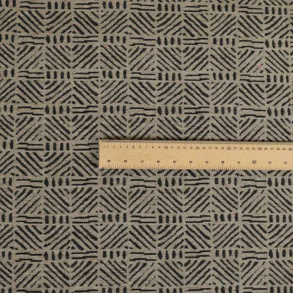 Marlow Woven Designer Geometric Pattern In Brown Colour Upholstery Fabric JO-644