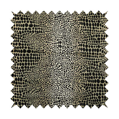 Ziani Leopard Skin Animal Inspired Spotted Pattern Velvet In Black Colour JO-647 - Made To Measure Curtains