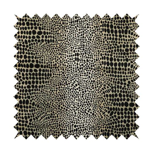 Ziani Leopard Skin Animal Inspired Spotted Pattern Velvet In Black Colour JO-647