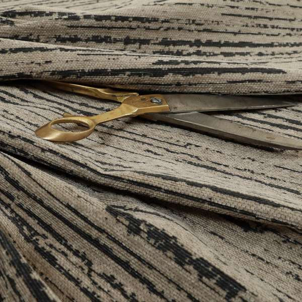 Marlow Woven Designer Abstract Striped Pattern In Brown Colour Upholstery Fabric JO-649