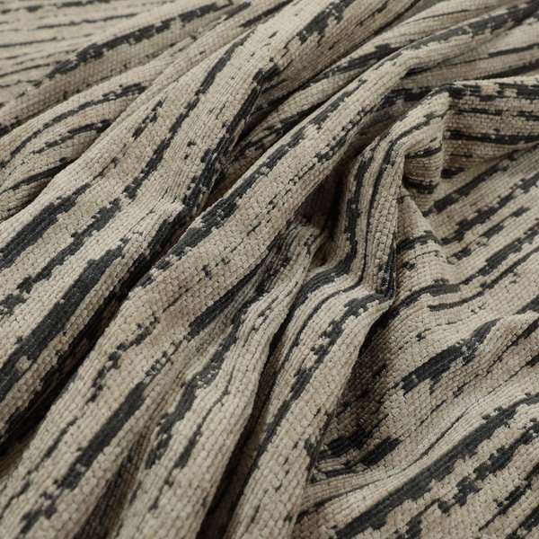 Marlow Woven Designer Abstract Striped Pattern In Brown Colour Upholstery Fabric JO-649