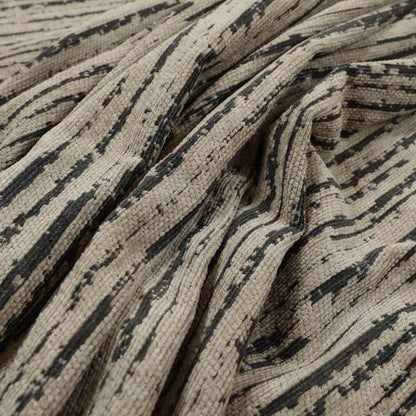 Marlow Woven Designer Abstract Striped Pattern In Brown Colour Upholstery Fabric JO-649 - Made To Measure Curtains