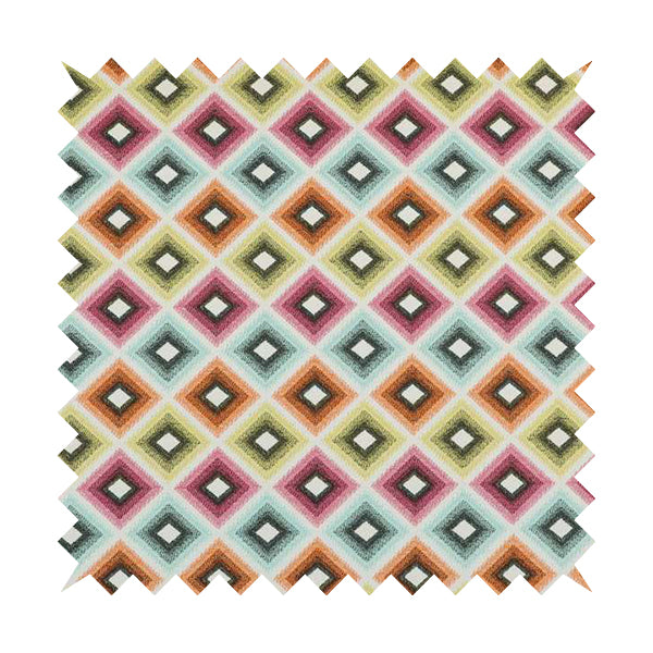 Carnival Living Fabric Collection Multi Colour Geometric Shaped Pattern Upholstery Curtains Fabric JO-659