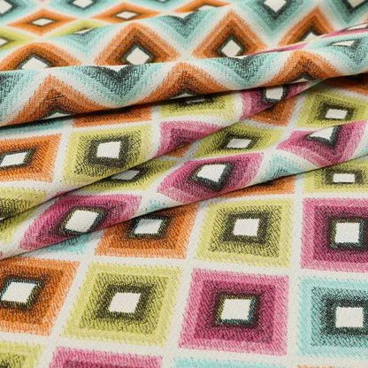 Carnival Living Fabric Collection Multi Colour Geometric Shaped Pattern Upholstery Curtains Fabric JO-659