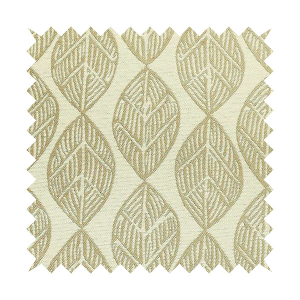 Soft Chenille Textured Brown Beige Leaf Flower Pattern Upholstery Fabric JO-660 - Roman Blinds