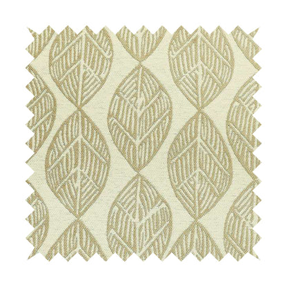 Soft Chenille Textured Brown Beige Leaf Flower Pattern Upholstery Fabric JO-660 - Roman Blinds