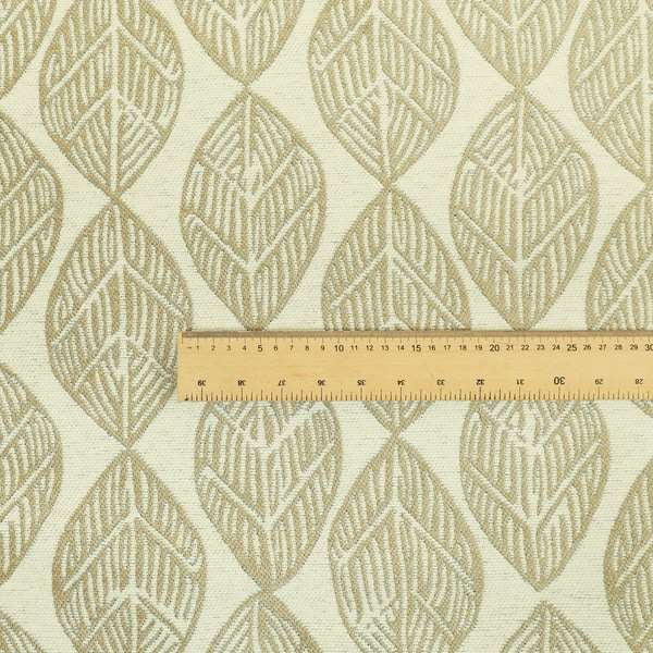 Soft Chenille Textured Brown Beige Leaf Flower Pattern Upholstery Fabric JO-660 - Roman Blinds