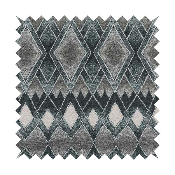 Elwin Decorative Weave Teal Blue Colour Geometric Pattern Jacquard Fabric JO-674 - Roman Blinds