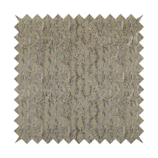 Beige Silver Grey Coloured Diamond Striped Pattern Soft Chenille Upholstery Fabric JO-676 - Roman Blinds