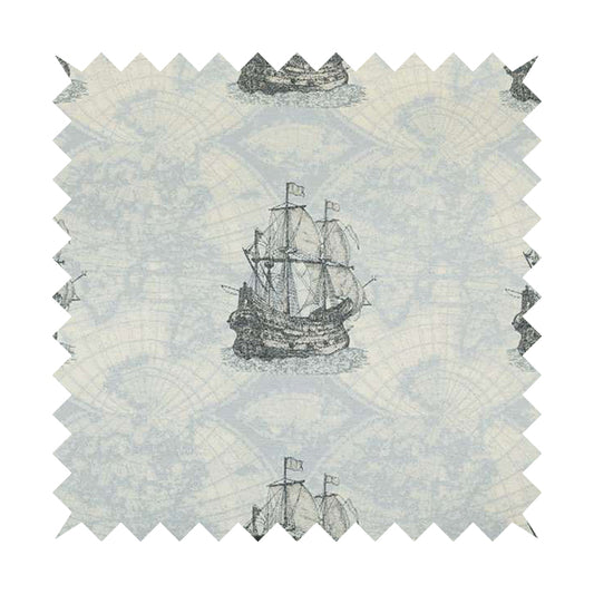 Ahoy Fabric Collection Nautical Stormy Seas Inspired Design Motif Fabric For The Sea Lovers Jacquard Woven Furnishing Fabric JO-677