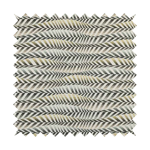 Carnival Living Fabric Collection Grey Yellow Colour Wave Striped Funky Retro Pattern Upholstery Curtain Material JO-680 - Roman Blinds