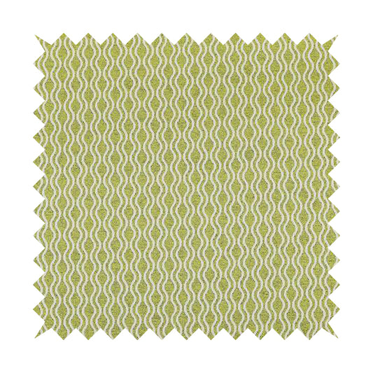Piccadilly Collection Eclipse Pattern Woven Upholstery Green White Chenille Fabric JO-697