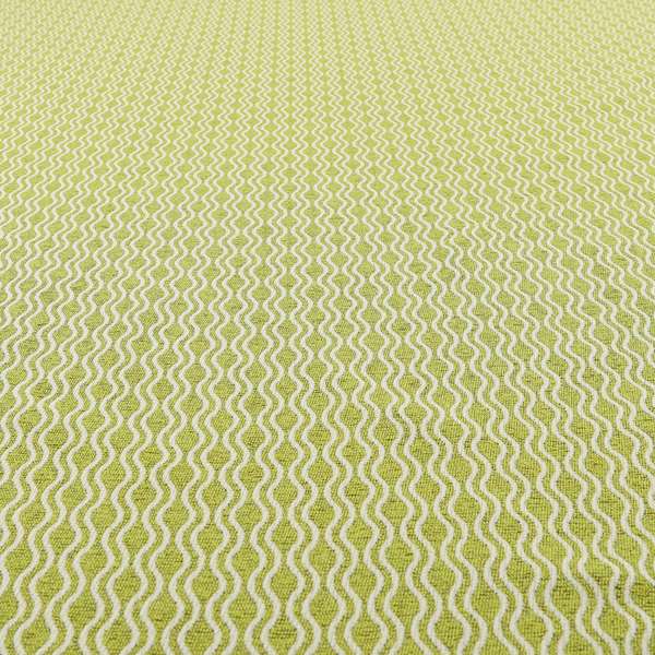 Piccadilly Collection Eclipse Pattern Woven Upholstery Green White Chenille Fabric JO-697 - Made To Measure Curtains