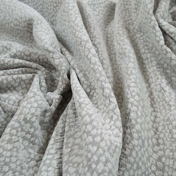 Florida Soft Woven Cream Colour Chenille Upholstery Fabric JO-70 - Made To Measure Curtains