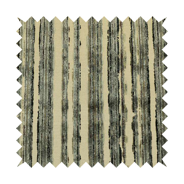 Shaved Striped Line Grey Velvet Pattern Upholstery Fabric JO-701