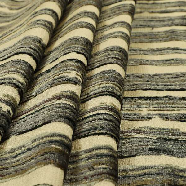 Shaved Striped Line Grey Velvet Pattern Upholstery Fabric JO-701 - Roman Blinds