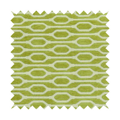 Eye Lid Geometric Pattern In Green Colour Soft Chenille Upholstery Fabric JO-712 - Roman Blinds