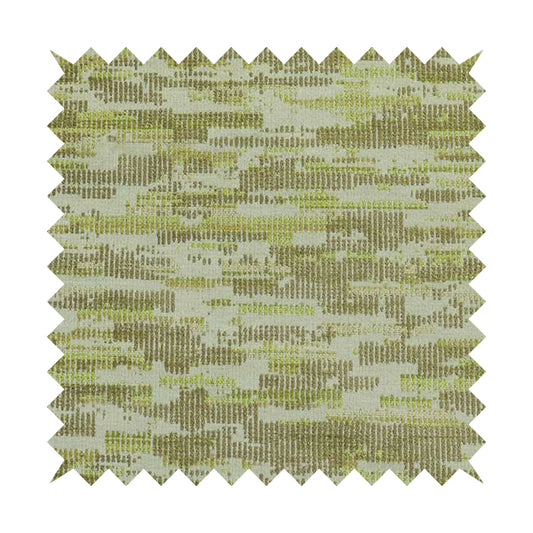 Modern Abstract Semi Plain Pattern In Green Colour Chenille Upholstery Fabric JO-713
