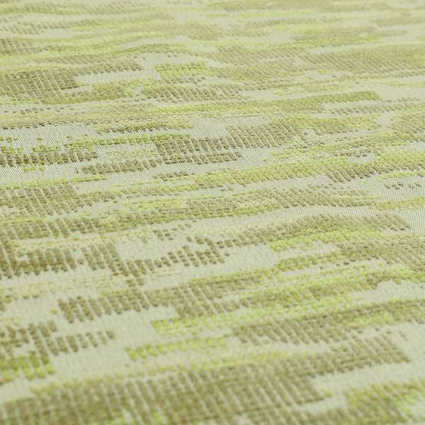 Modern Abstract Semi Plain Pattern In Green Colour Chenille Upholstery Fabric JO-713 - Made To Measure Curtains