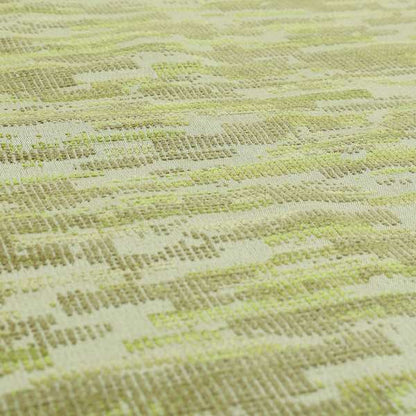 Modern Abstract Semi Plain Pattern In Green Colour Chenille Upholstery Fabric JO-713 - Made To Measure Curtains