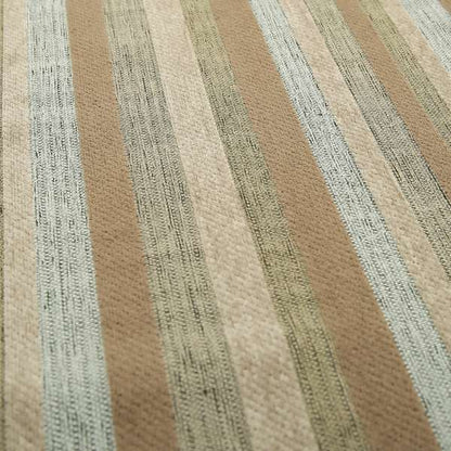 Enya Designer Soft Luxury Striped Fabric Brown Beige Grey JO-72 - Made To Measure Curtains