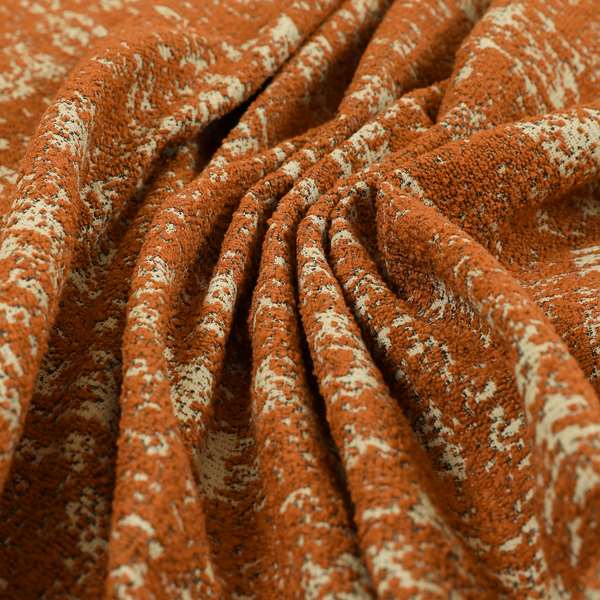 Semi Plain Pattern In Orange Colour Chenille Upholstery Fabric JO-720 - Roman Blinds