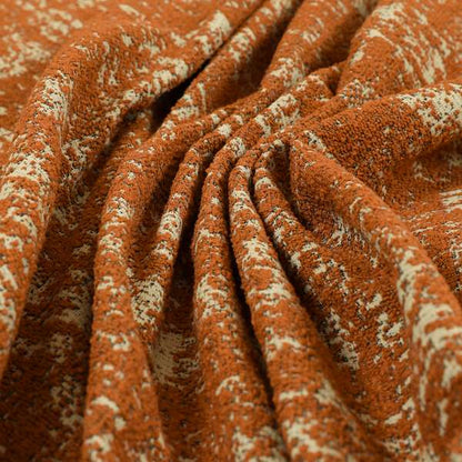 Semi Plain Pattern In Orange Colour Chenille Upholstery Fabric JO-720 - Handmade Cushions