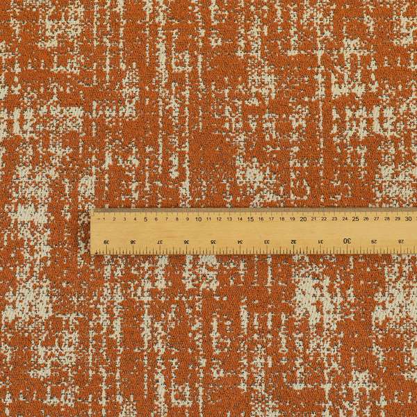 Semi Plain Pattern In Orange Colour Chenille Upholstery Fabric JO-720 - Roman Blinds