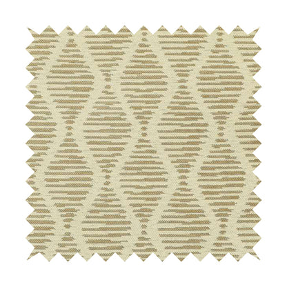 Cream Brown Colour Modern Vertical Wave Pattern Chenille Upholstery Fabric JO-726 - Made To Measure Curtains